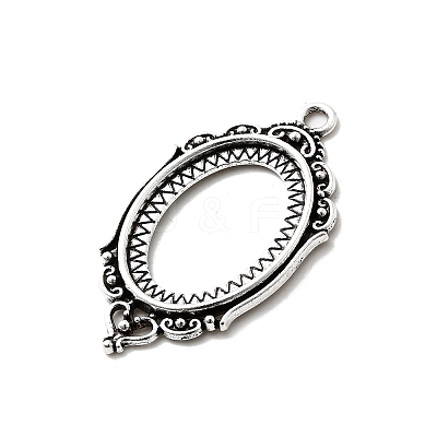 Vintage Tibetan Style Alloy Pendant Cabochon Bezel Settings X-TIBEP-O006-35AS-1