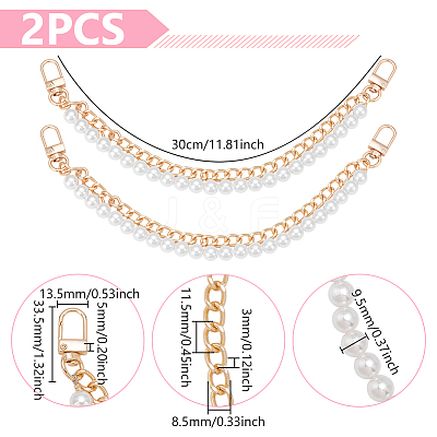 ABS Plastic Imitation Pearl Mobile Straps AJEW-WH0270-628G-1