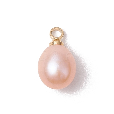 Natural Cultured Freshwater Pearl Rice Charms PALLOY-TA00254-1
