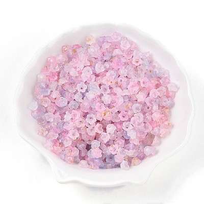 Frosted Transparent Acrylic Beads OACR-N137-72C-1