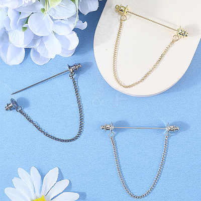 Zinc Alloy Hanging Chain Brooches FIND-GF0006-87D-1