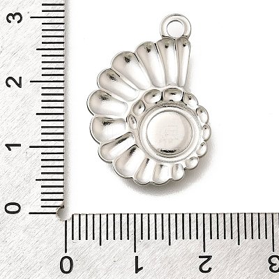 304 Stainless Steel Pendant Cabochon Settings STAS-E545-04A-P-1