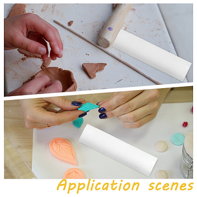 Acrylic Handle Clay Texture Roller DIY-WH0699-74-1