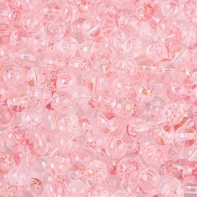 Baking Paint Transparent Glass Beads DGLA-T004-08J-1