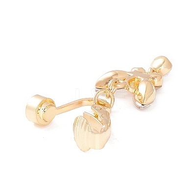 Crystal Rhinestone Butterfly Charm Belly Ring LS-AJEW-F057-16G-1
