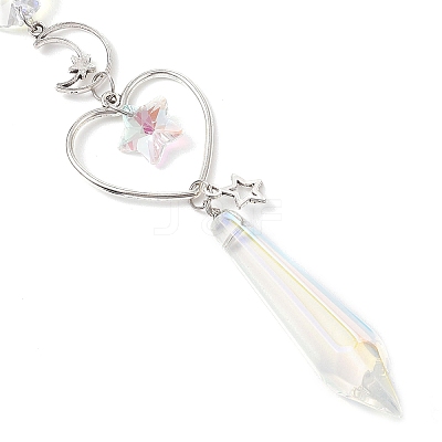 Alloy Planet Moon Hanging Ornaments HJEW-JM02622-1