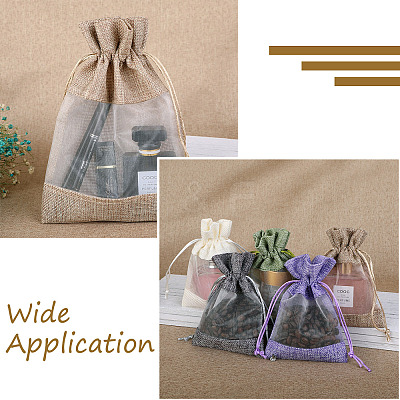 15Pcs 3 Colors Polyester Blank DIY Craft Drawstring Bag ABAG-CW0001-02-1
