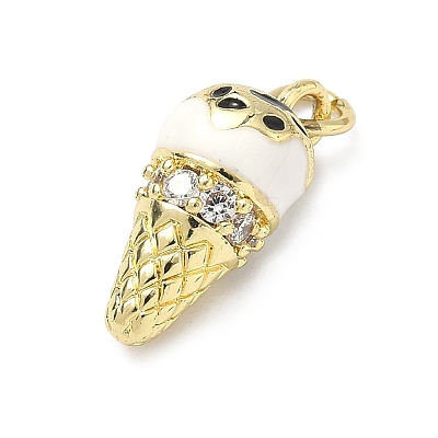 Brass Micro Pave Cubic Zirconia Pendants KK-H255-03G-03-1