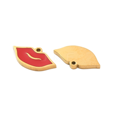 Ion Plating(IP) 304 Stainless Steel Enamel Charms X-STAS-M102-60G-1