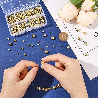 640Pcs 6 Styles ABS Plastic Beads KY-YW0002-15-1