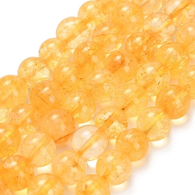 Natural Citrine Beads Strands G-F820-K04-10mm-1