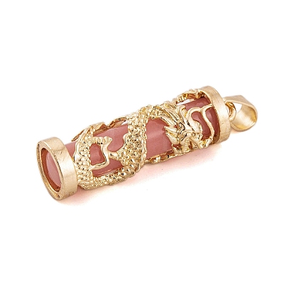 Synthetic Luminous Stone Column Pendants FIND-C058-01G-04-1