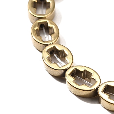 Electroplated Synthetic Non-magnetic Hematite Beads Strands G-L613-Z01-01F-1