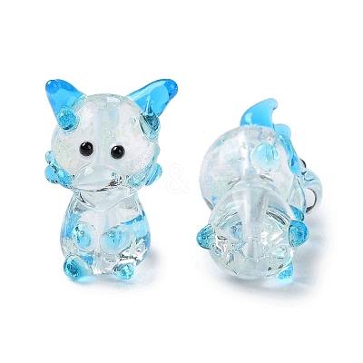 Luminous Handmade Lampwork Beads Strands LAMP-Z007-03G-1