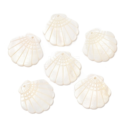 Natural Freshwater Shell Pendants SHEL-F007-20-1