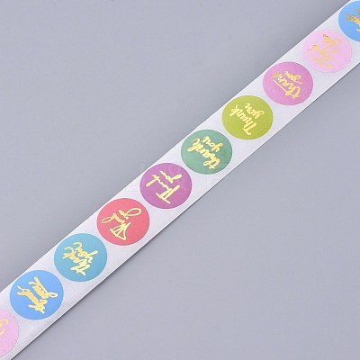 1 Inch Thank You Theme Self-Adhesive Paper Stickers DIY-K027-B08-1