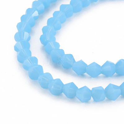 Opaque Solid Color Glass Beads Strands GLAA-Q080-4mm-B11-1