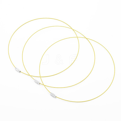 Stainless Steel Wire Necklace Cord DIY Jewelry Making TWIR-R003-02-1