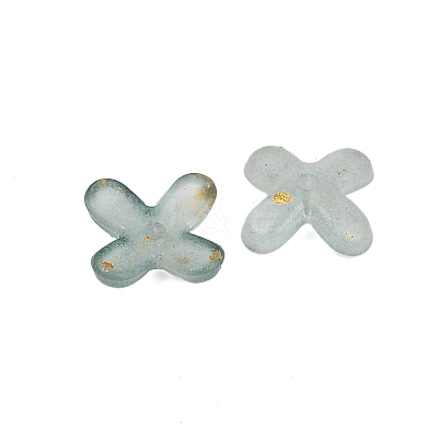 Metal Enlaced Acrylic Bead Caps OACR-G044-01H-1