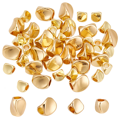 40Pcs 2 Styles Brass Bead KK-NB0003-47G-1