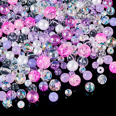 Transparent & Opaque Acrylic Bead LS-OACR-TAC0002-08F-1