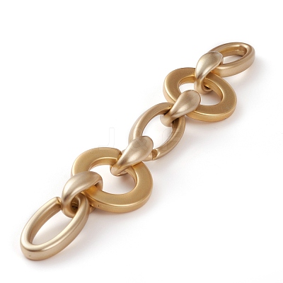 Handmade Opaque Spray Painted Acrylic Link Chains AJEW-JB00869-02-1