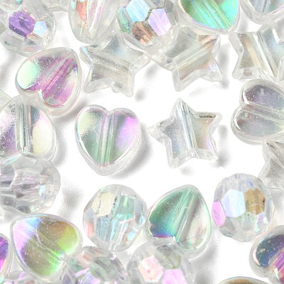 350Pcs 3 Style Transparent Acrylic Beads TACR-FS0001-05-1