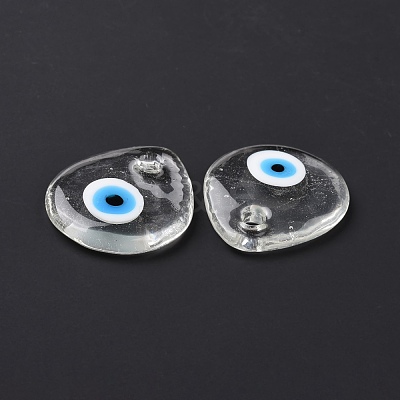 Handmade Lampwork Evil Eye Pendants LAMP-E106-01C-1