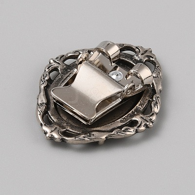 Tibetan Style Zinc Alloy Bolo Tie Slides Clasp Cabochon Settings FIND-WH0260-37I-AS-1