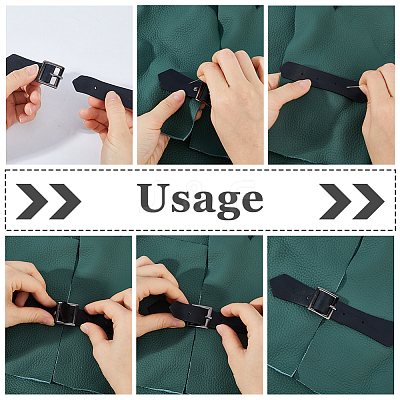 8 Sets PU Leather Sew on Toggle Buckles AJEW-HS0001-54C-1