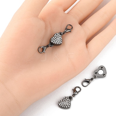Alloy Crystal Rhinestone Magnetic Clasps ALRI-YW0001-10B-1