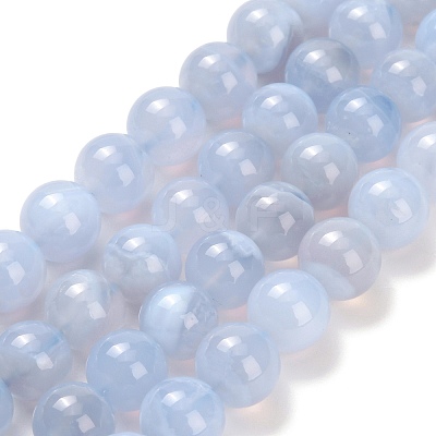 Natural Blue Lace Agate Beads Strands G-L634-B02-10mm-1