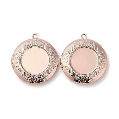 Brass Locket Pendants KK-K277-08RG-1