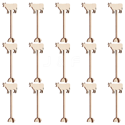 15Pcs Wood Menu Selection Sign AJEW-FG0005-87D-1