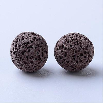 Unwaxed Natural Lava Rock Beads G-F325-16mm-M-1