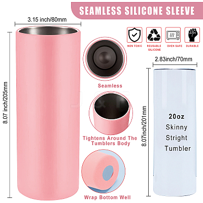Silicone Cup Sleeve AJEW-WH0244-02D-1