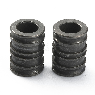 Groove Column Shaped Brass Beads FIND-WH0143-88B-1
