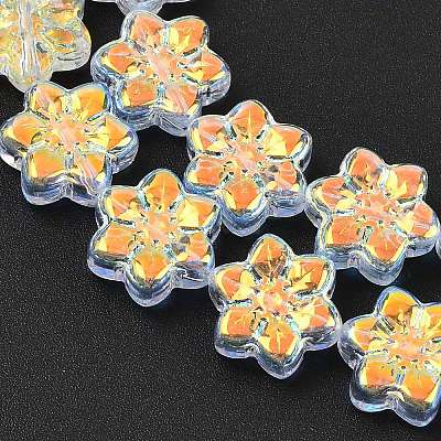 Electroplate Glass Beads Strands EGLA-P069-02A-AB-1
