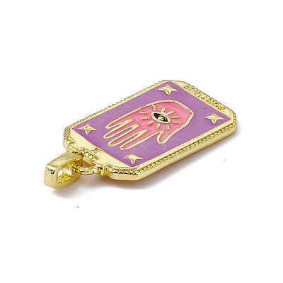 Alloy Enamel Pendants ENAM-D042-01K-1