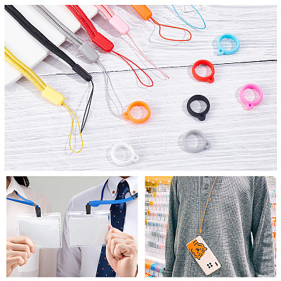16 Sets 8 Colors Portable Electronic Cigarette Anti-Lost Necklace Lanyard AJEW-GF0006-18-1