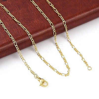 Brass Figaro Chains Necklace for Women NJEW-P265-28G-1
