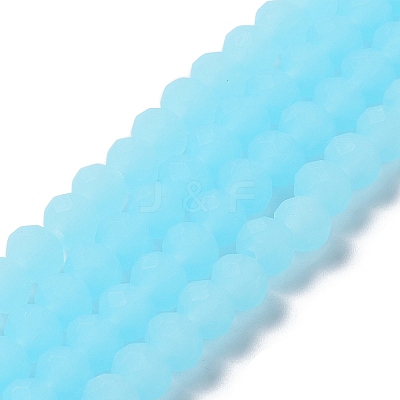 Imitation Jade Solid Color Glass Beads Strands EGLA-A034-J2mm-MD04-1