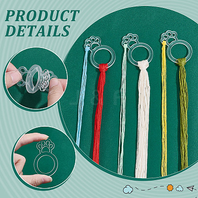 30Pcs Acrylic Thread Winding Boards AJEW-GA0008-06D-1