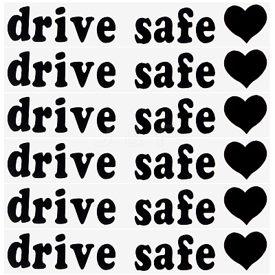 Laser PVC Drive Safe Self Adhesive Car Stickers STIC-WH0013-09C-1