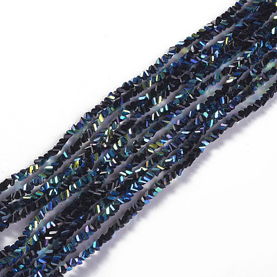 Electroplate Glass Beads Strands X-EGLA-E057-01A-04-1