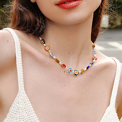 3 Strands 3 Styles Handmade Millefiori Glass Beads Strands LK-PA0001-04B-1