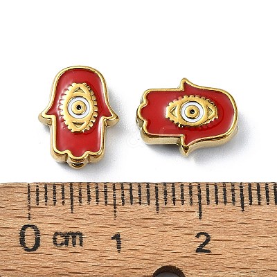 Ion Plating(IP) 304 Stainless Steel Enamel Beads STAS-Q318-10-1