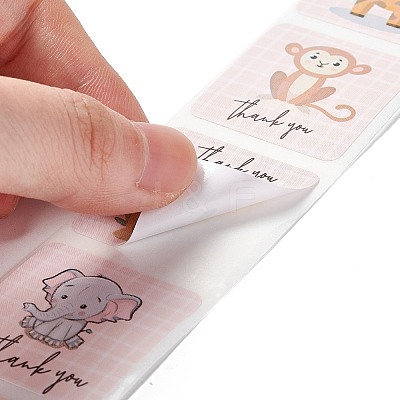 Adhesive Thank You Stickers Roll X-DIY-M035-03G-1
