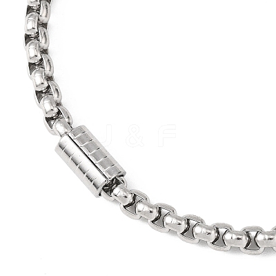 Tarnish Resistant 304 Stainless Steel Box Chains Bracelets for Women BJEW-JB12634-01-1