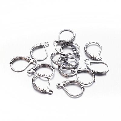 Brass Leverback Earring Findings KK-EC223-B-1